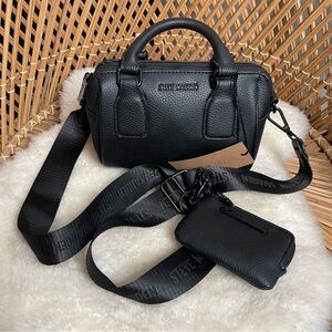 NWT Steve Madden Black Crossbody Bag with Pouch